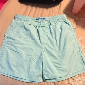 Southern Tide Aqua Flat Front Shorts